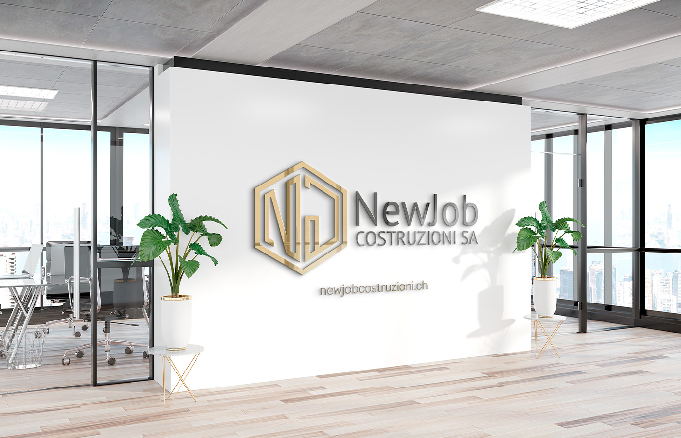 Progettazione Logo Per New job Costruzioni