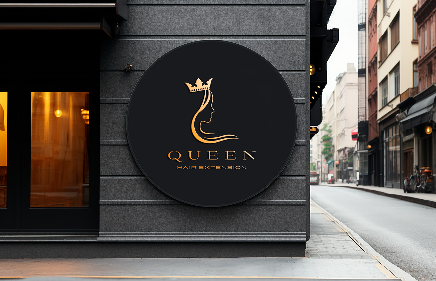 Progettazione Logo Per Queen Hair Extension