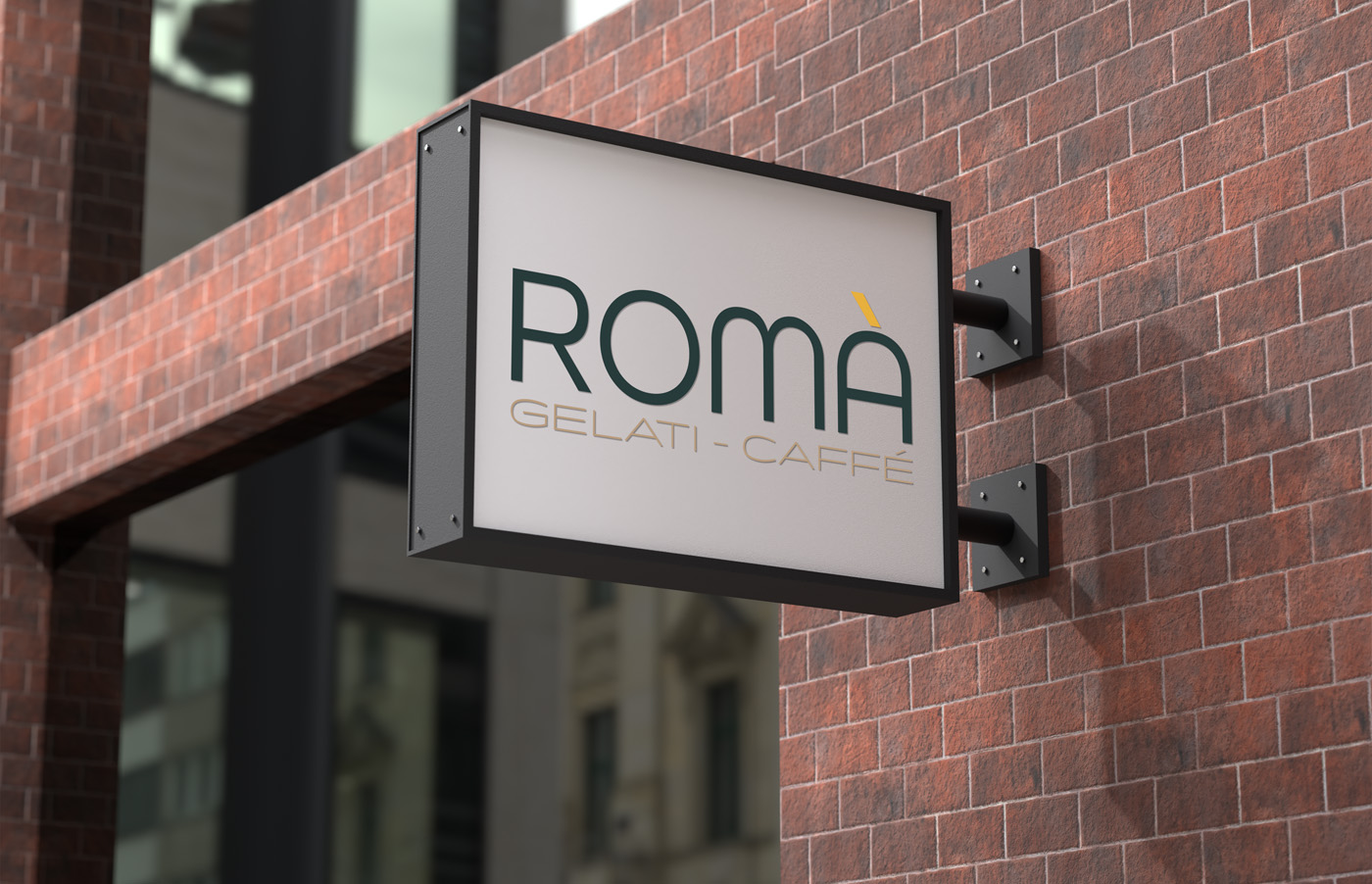 Progettazione Logo Per Romà Gelati e Caffè