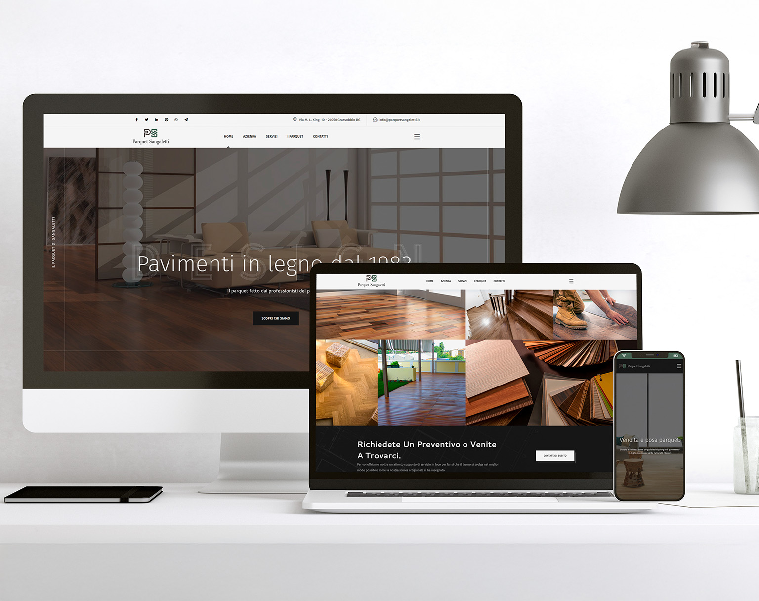 Realizzazione Siti Web per Parquet Sangaletti