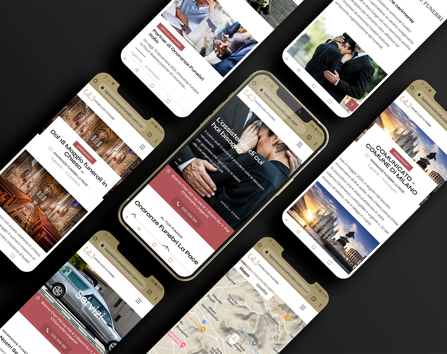 Realizzazione Siti Web per Onoranze funebri La Pace