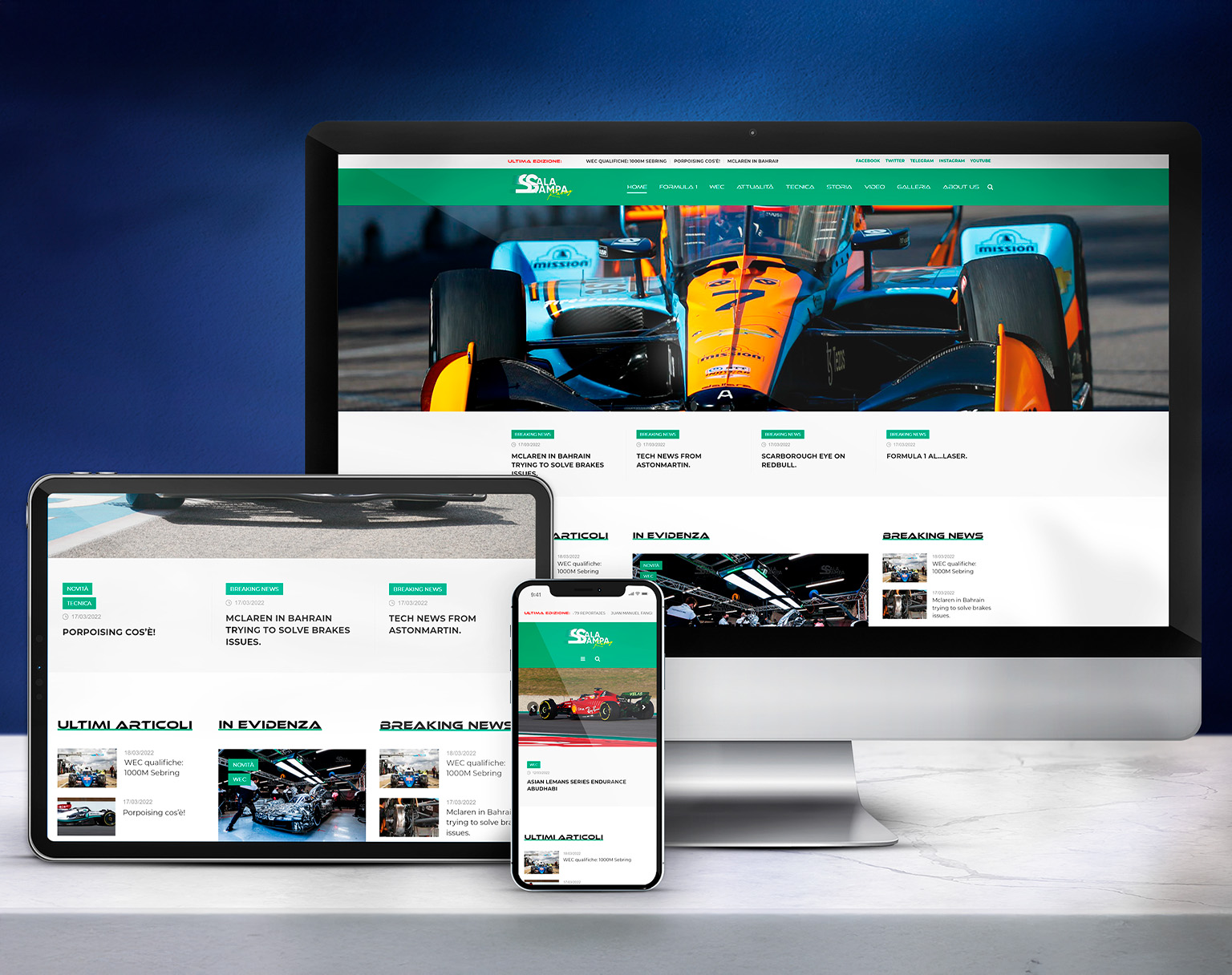 Realizzazione Sito Web per giornalismo sportivo