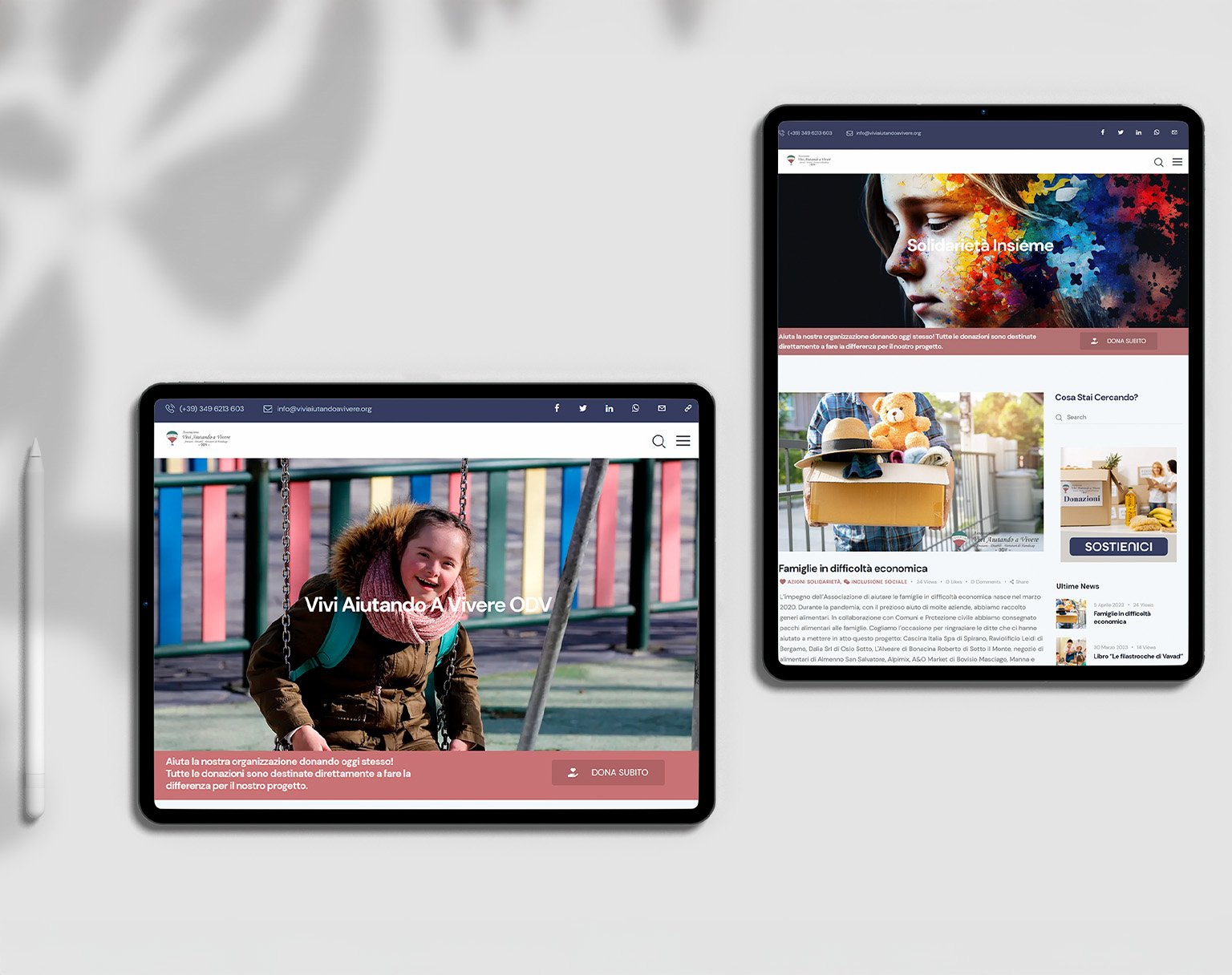 Realizzazione Sito Web per associazione onlus